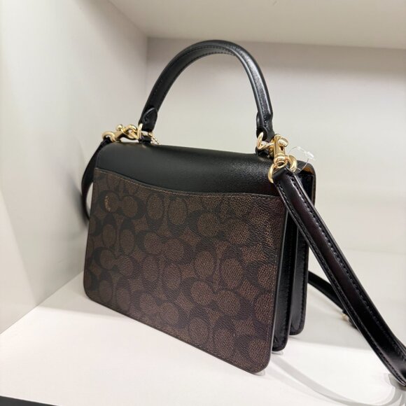 Coach Courtney Top Handle Bag In Signature Canvas CCE22 - Picture 3 of 7